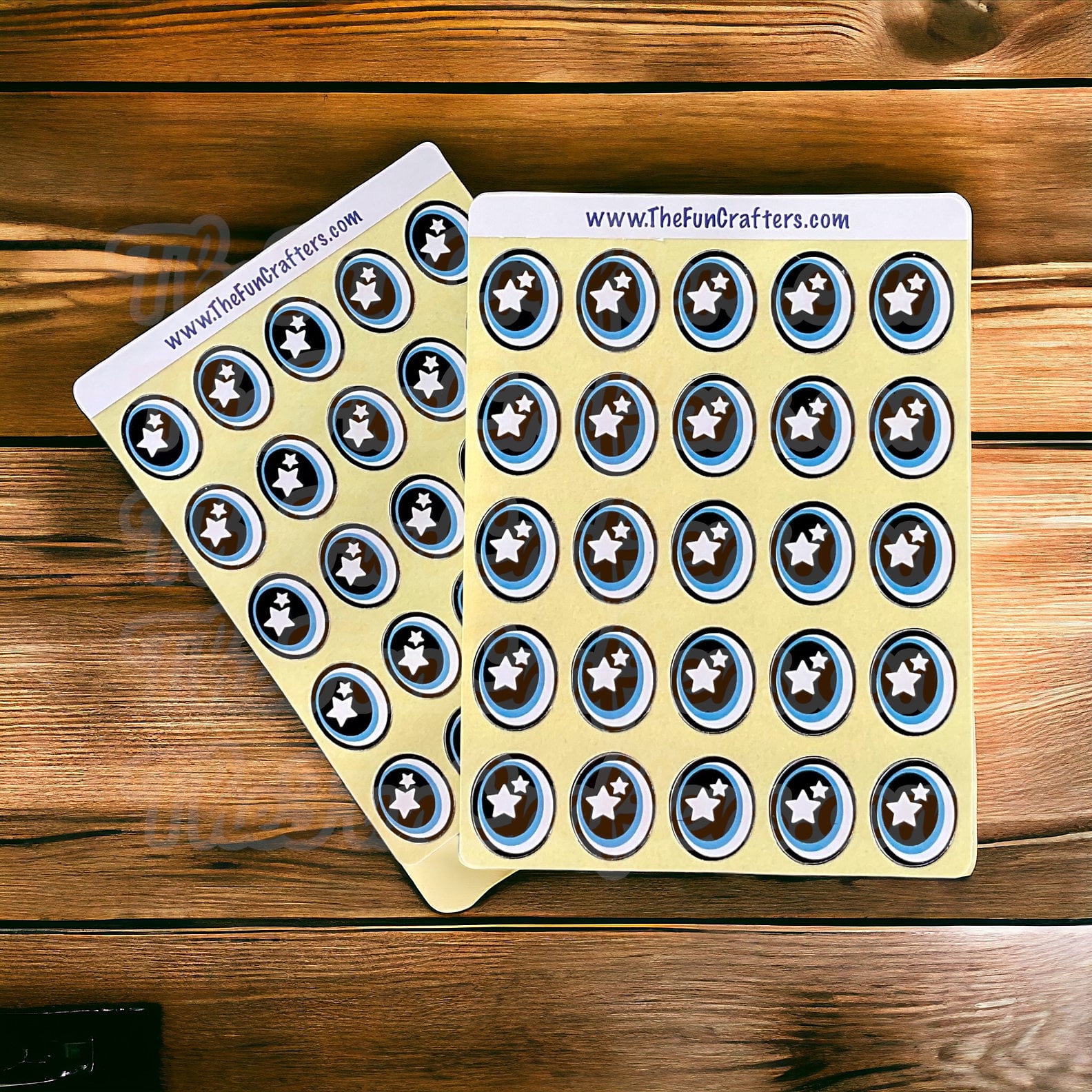 Cartoon Blue Eyes Stickers (2 sheets)