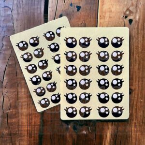 Eyelashes Black Round Eye Stickers (2 sheets)
