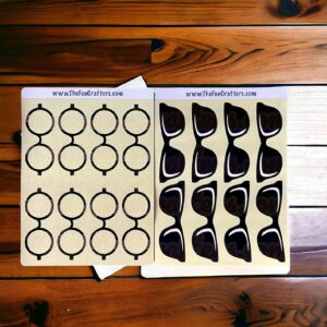 Glasses Stickers (2 designs)