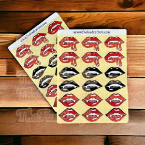 Halloween Lips Stickers (3 designs)
